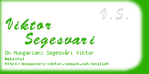 viktor segesvari business card