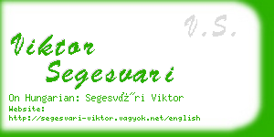 viktor segesvari business card